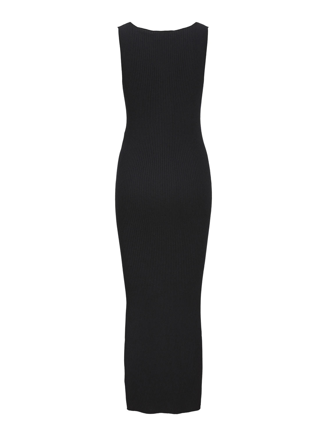 ZOFI RIBBED MIDI DRESS - BLACK