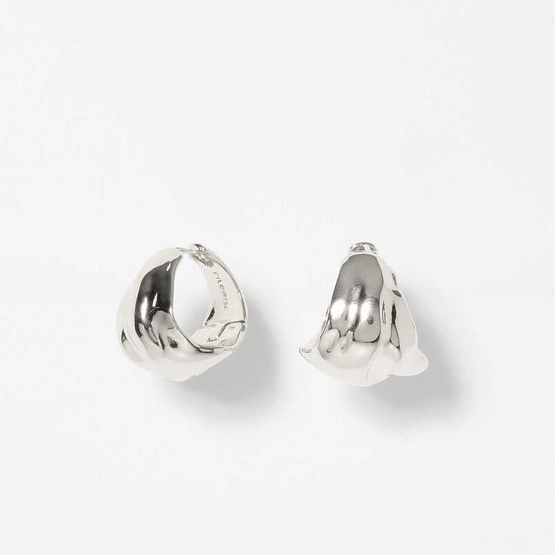 PILGRIM JOHNNIE HOOP EARRINGS - SILVER