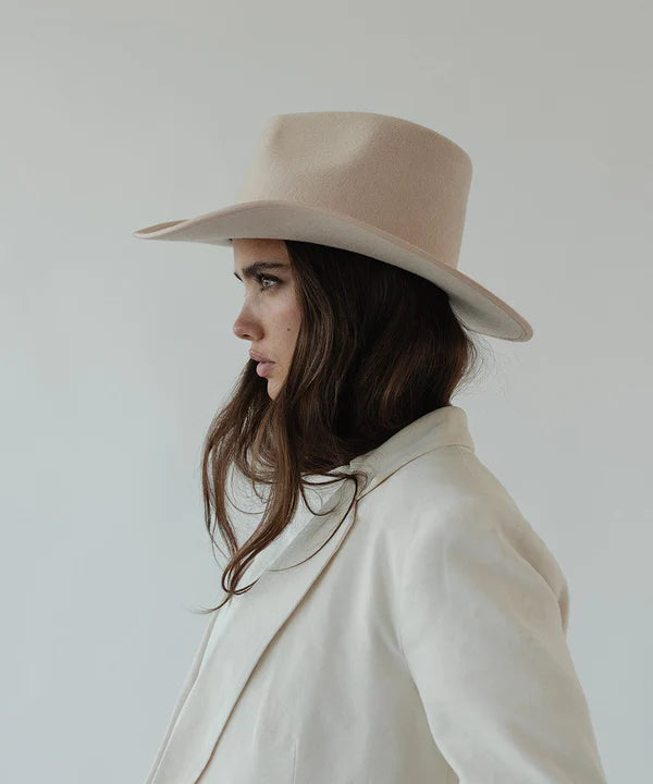 GIGI PIP JUNE TEARDROP RANCHER HAT - CREAM