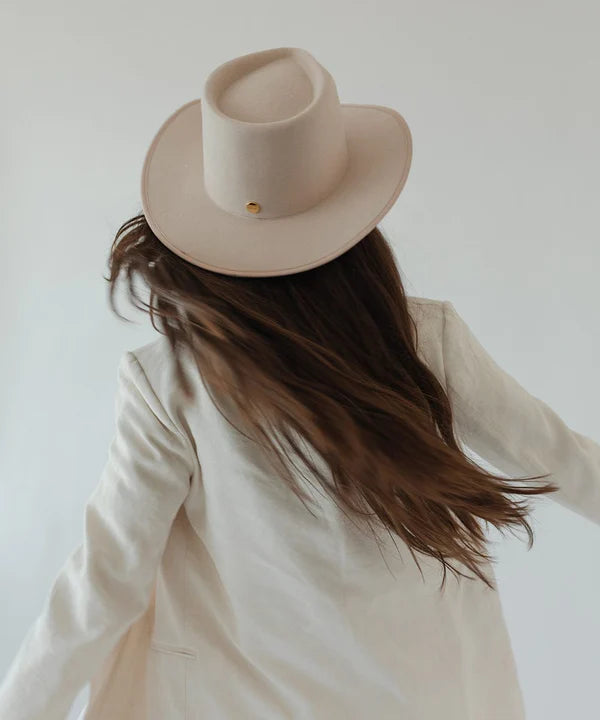 GIGI PIP JUNE TEARDROP RANCHER HAT - CREAM