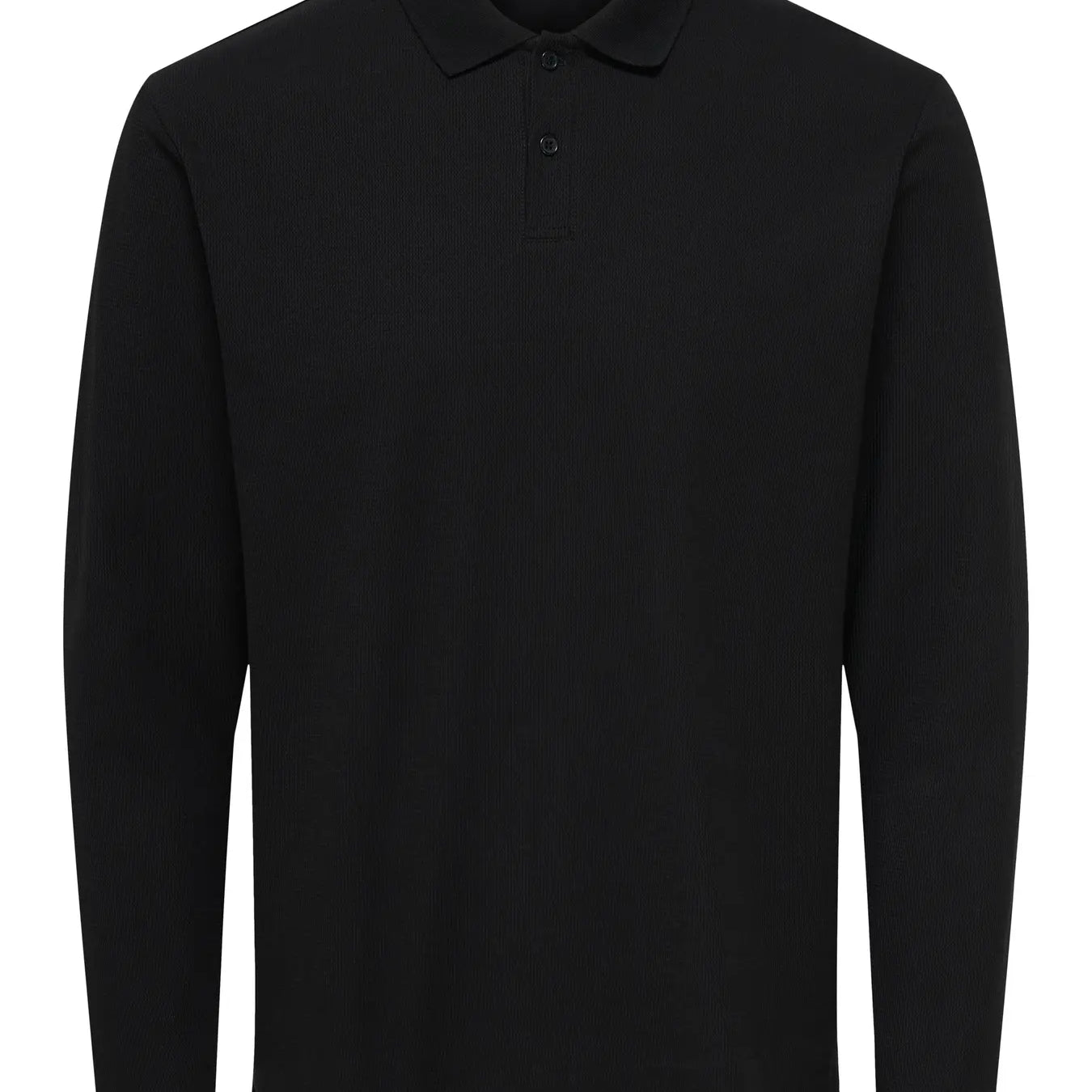 ONLY + SONS BEN REG LS POLO - BLACK