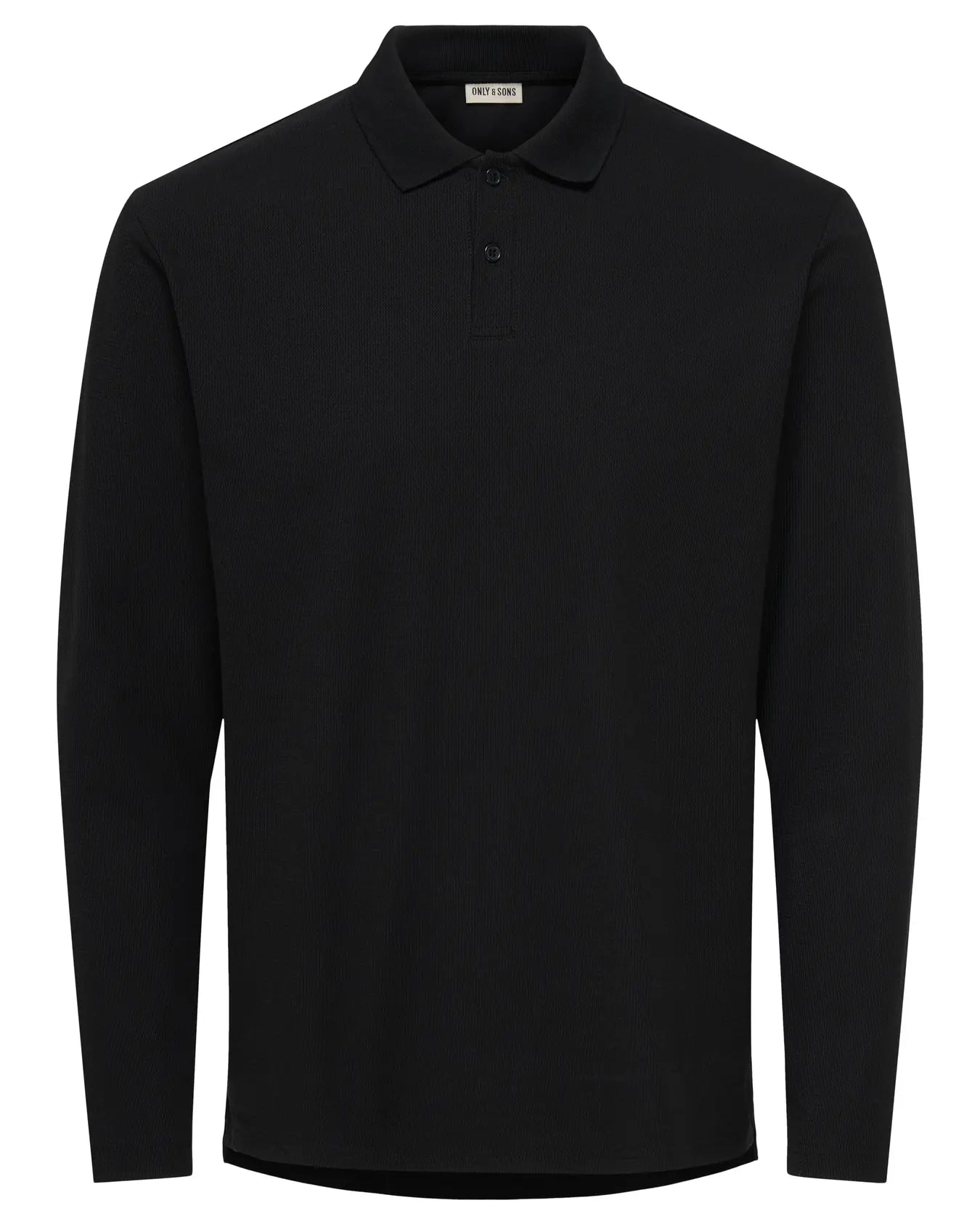 ONLY + SONS BEN REG LS POLO - BLACK