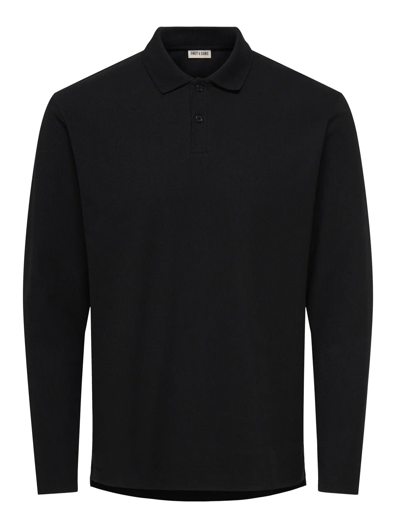 ONLY + SONS BEN REG LS POLO - BLACK
