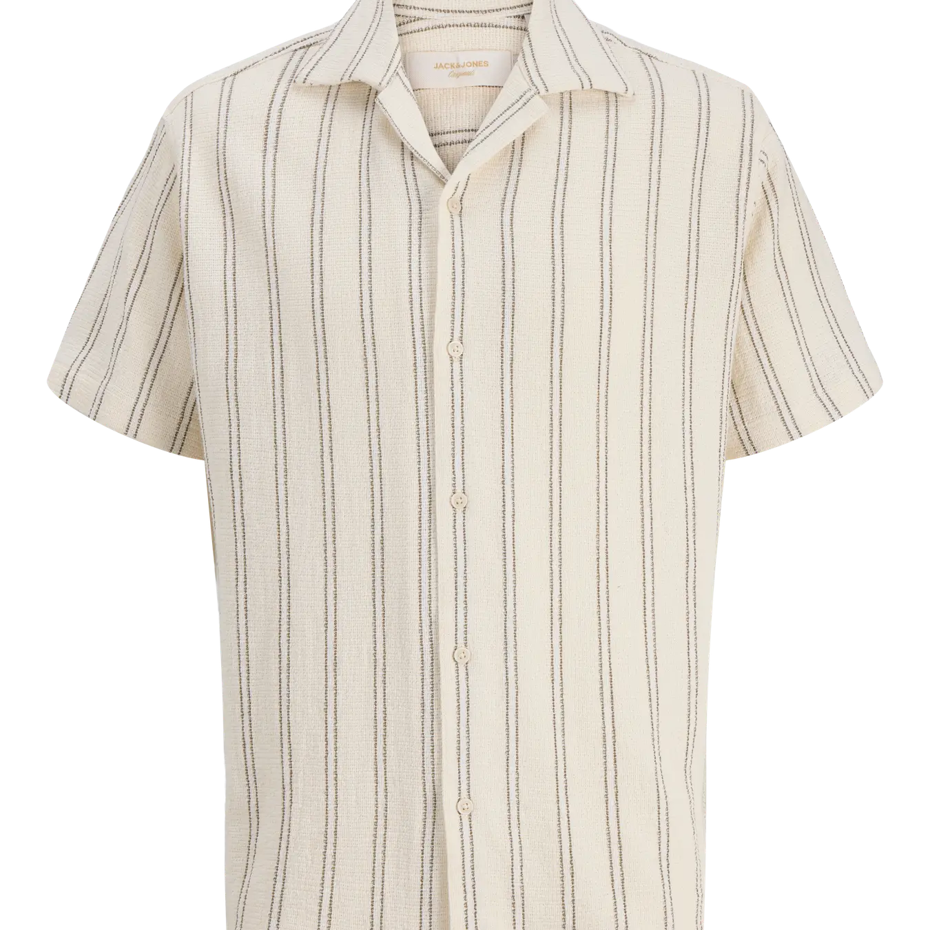 JJ COBA STRIPED RESORT SS BUTTON DOWN - ANTIQUE WHITE