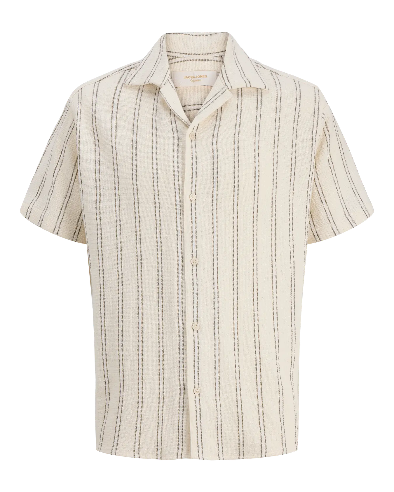 JJ COBA STRIPED RESORT SS BUTTON DOWN - ANTIQUE WHITE