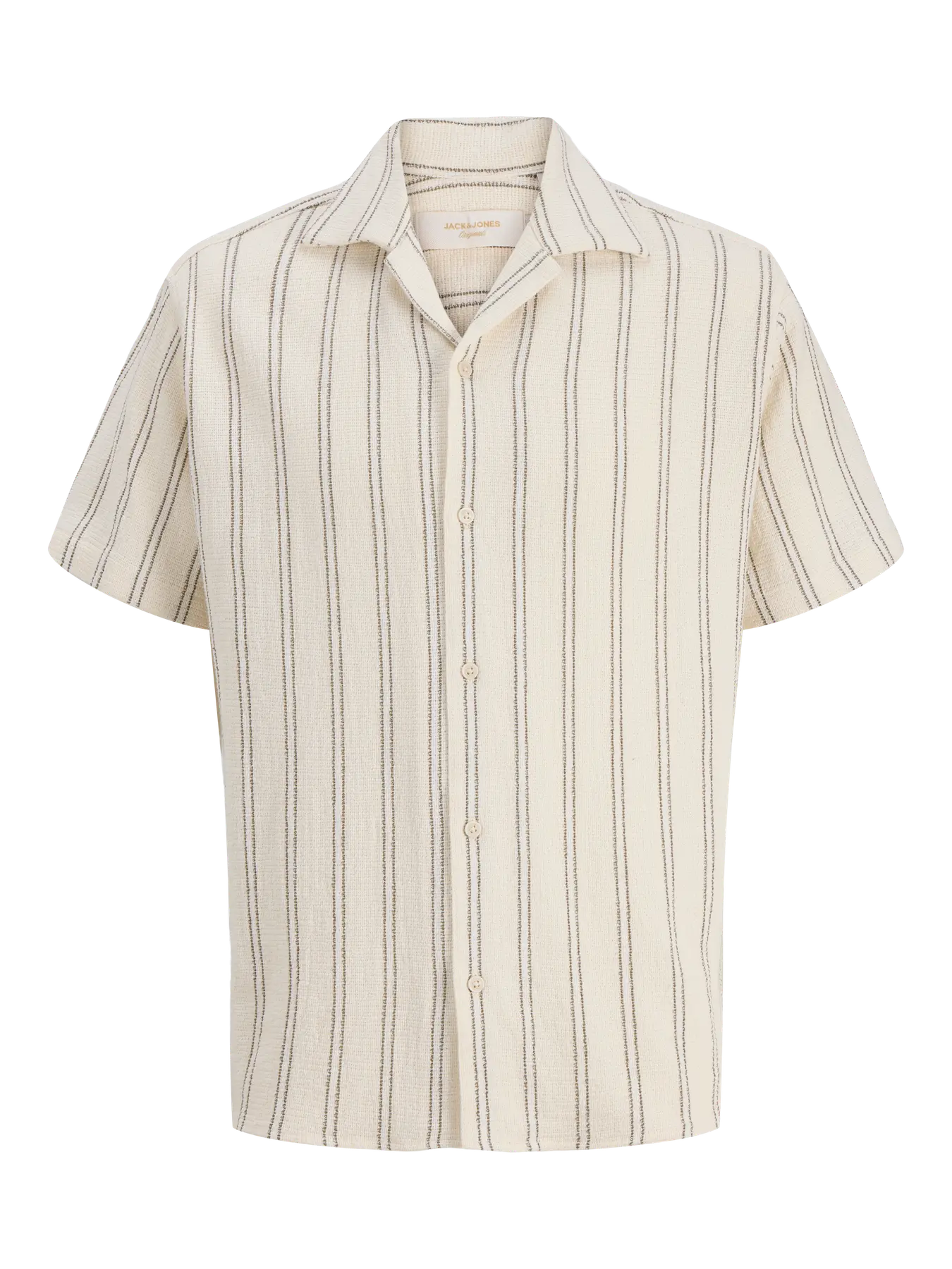 JJ COBA STRIPED RESORT SS BUTTON DOWN - ANTIQUE WHITE