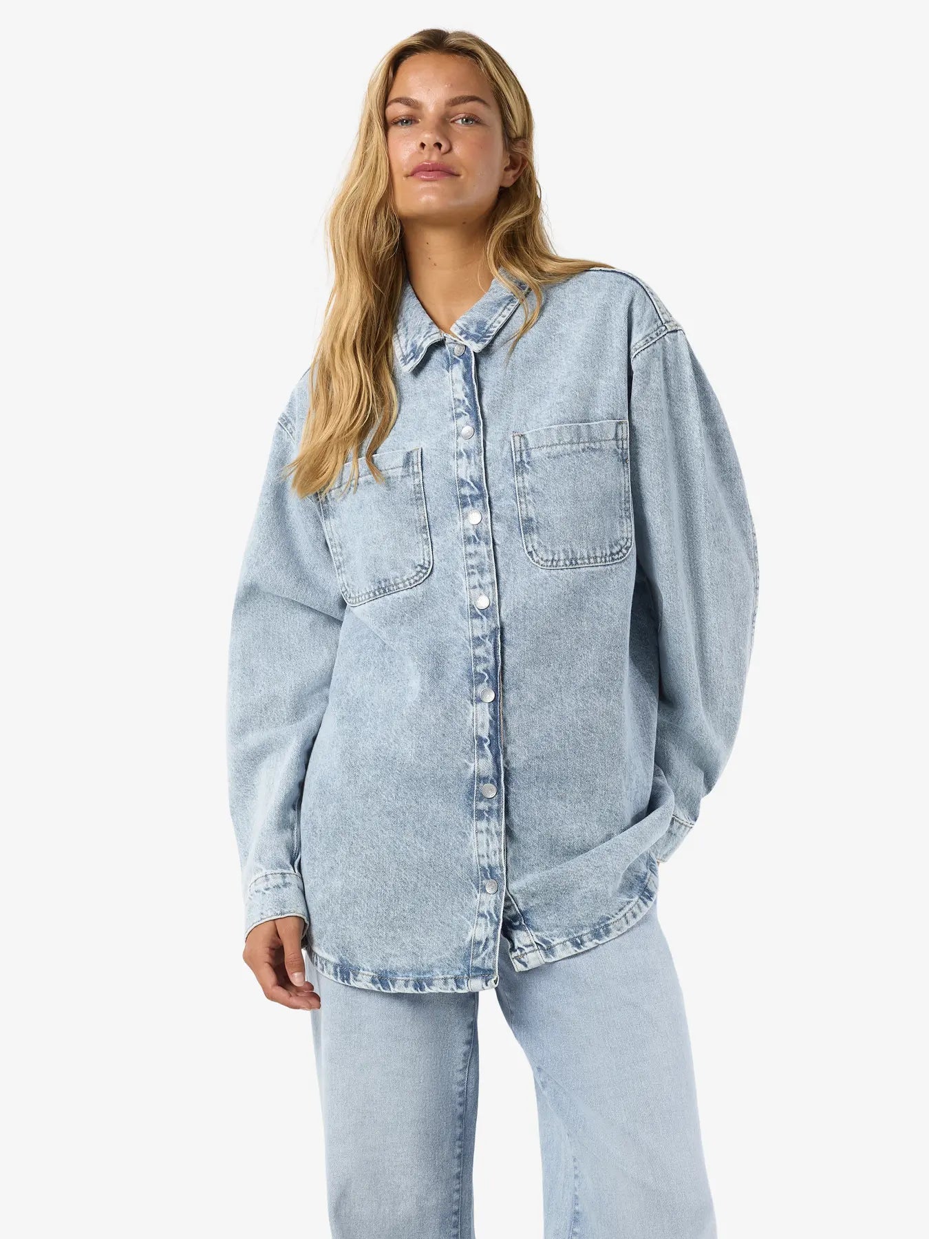 NM ALVA DENIM SHACKET - LIGHT BLUE DENIM