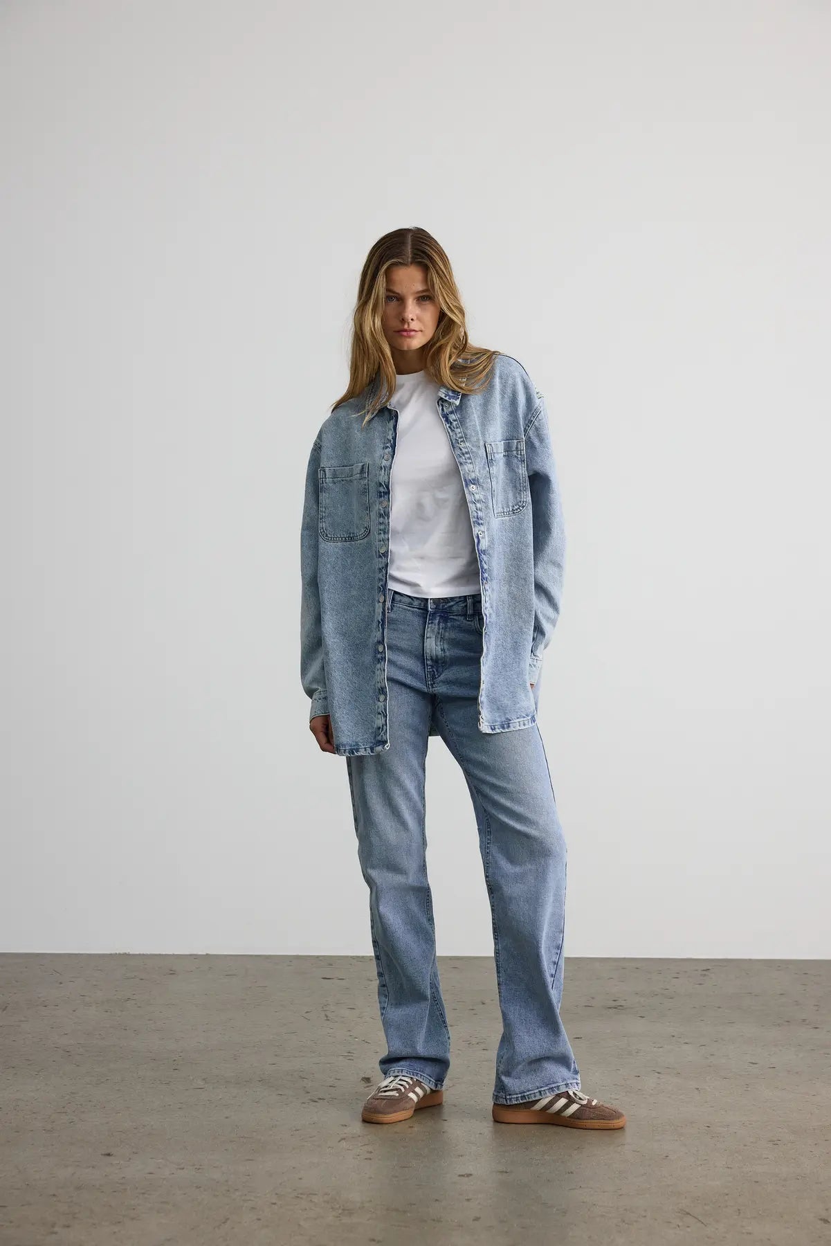 NM ALVA DENIM SHACKET - LIGHT BLUE DENIM
