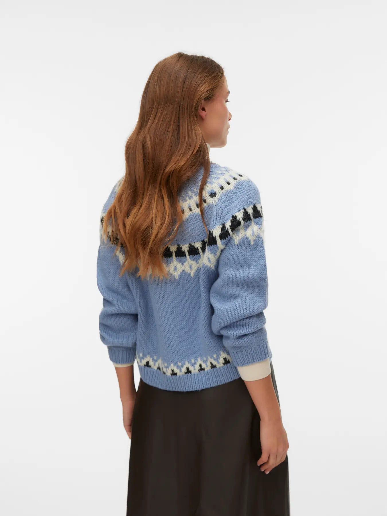 AWARE TILLIE O NECK SWEATER - STONEWASH