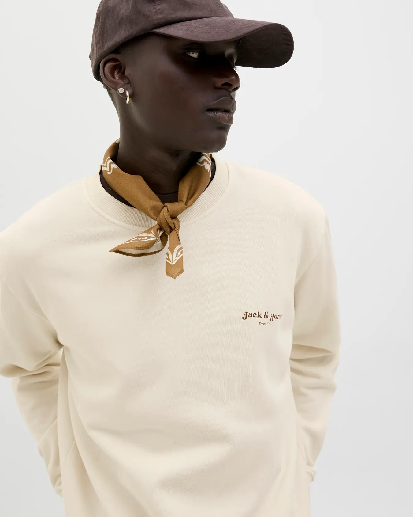 DOVER PRINTED CREW NECK PULLOVER - ANTIQUE WHITE