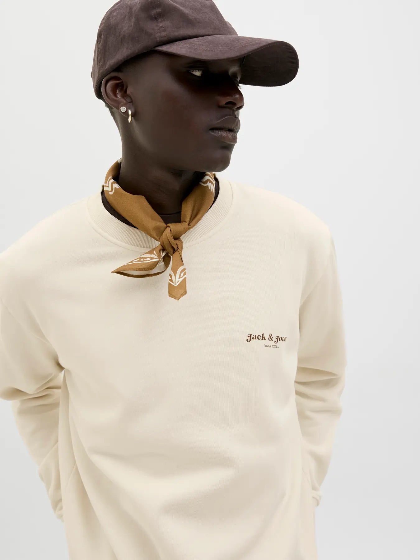 DOVER PRINTED CREW NECK PULLOVER - ANTIQUE WHITE