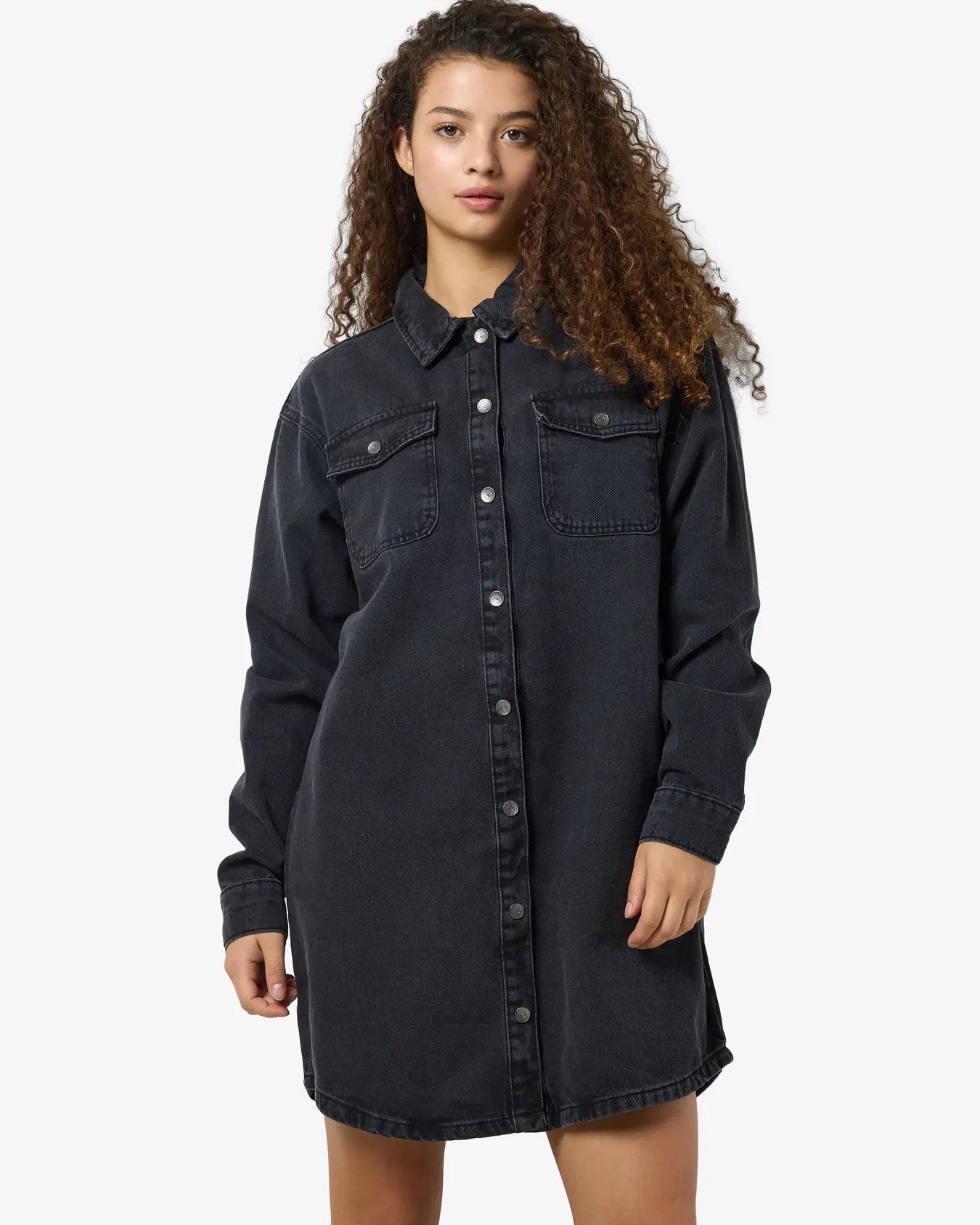 NM ALVA DENIM DRESS - BLACK WASH