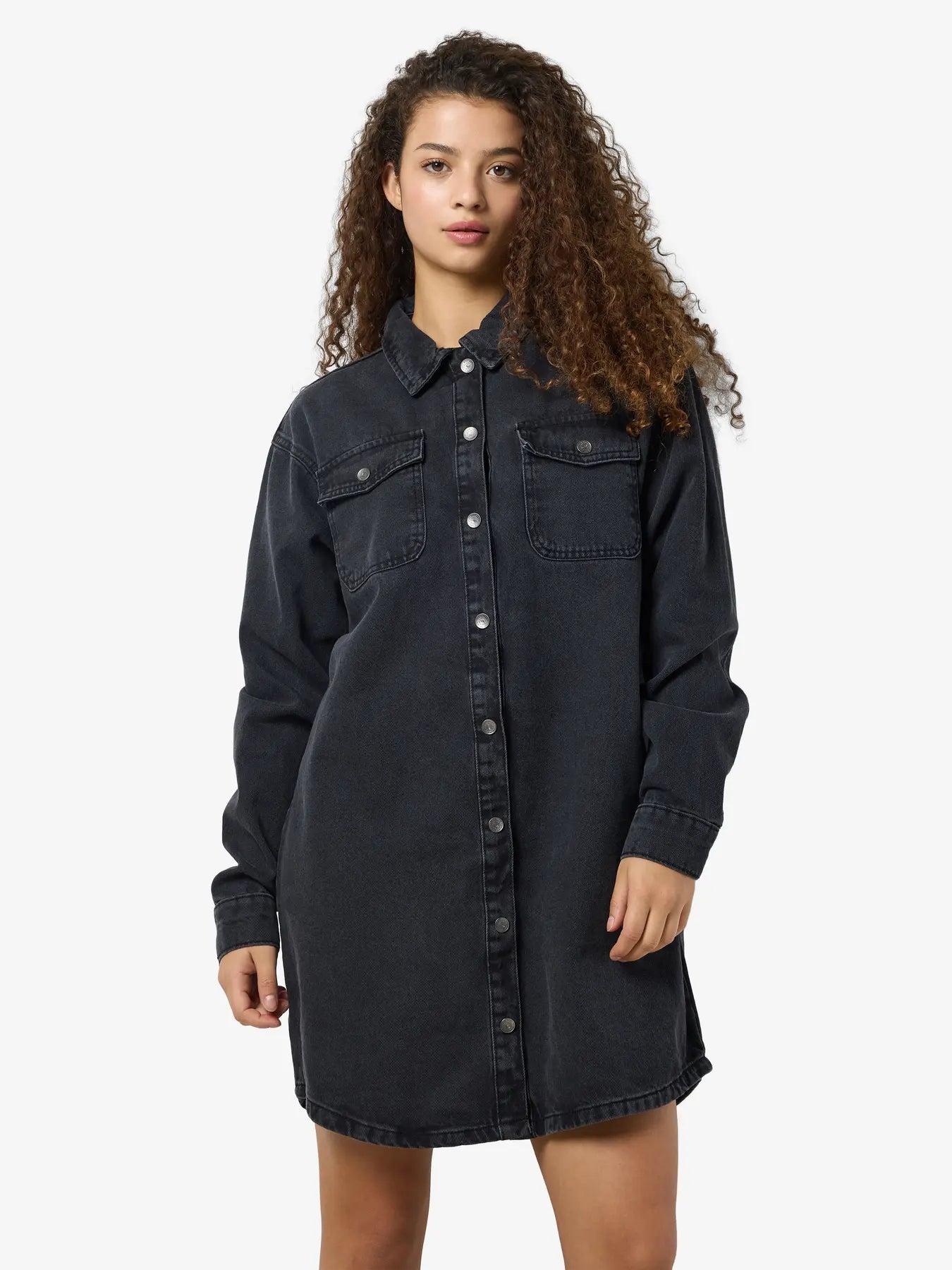 NM ALVA DENIM DRESS - BLACK WASH