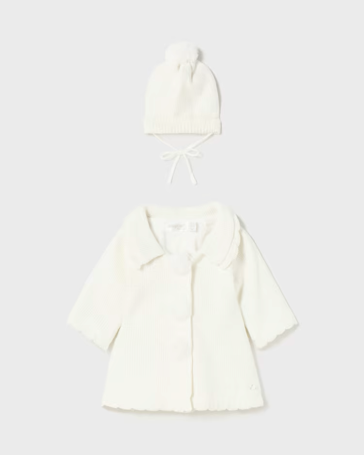 MAYORAL KNIT COAT SET - NATURAL