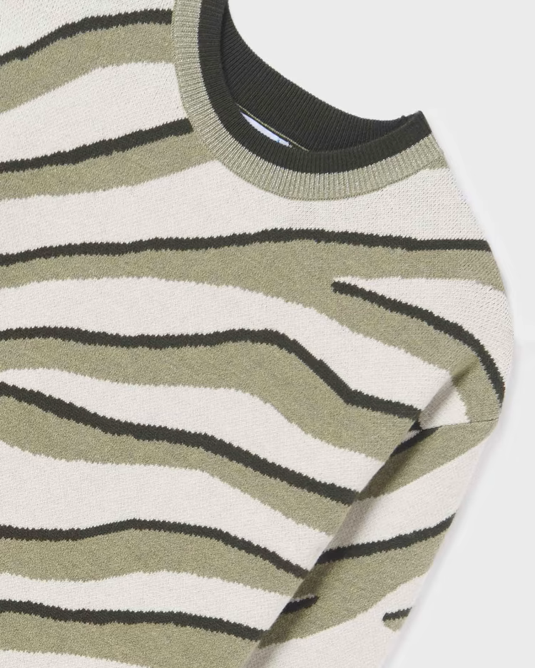 MAYORAL PRINTED SWEATER DRESS - BAYLEAF