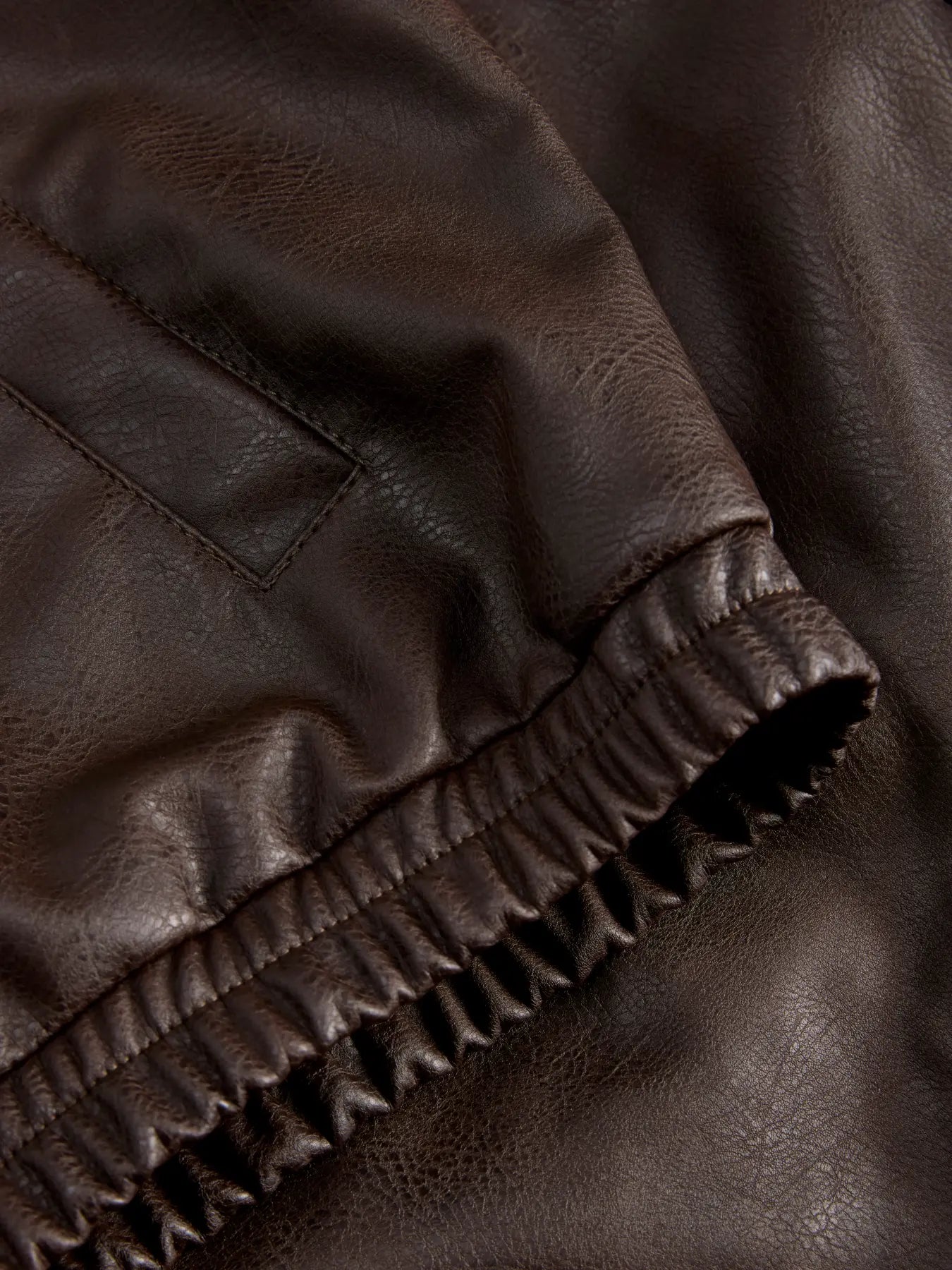 JJXX MICA FAUX LEATHER BOMBER - DEMITASSE