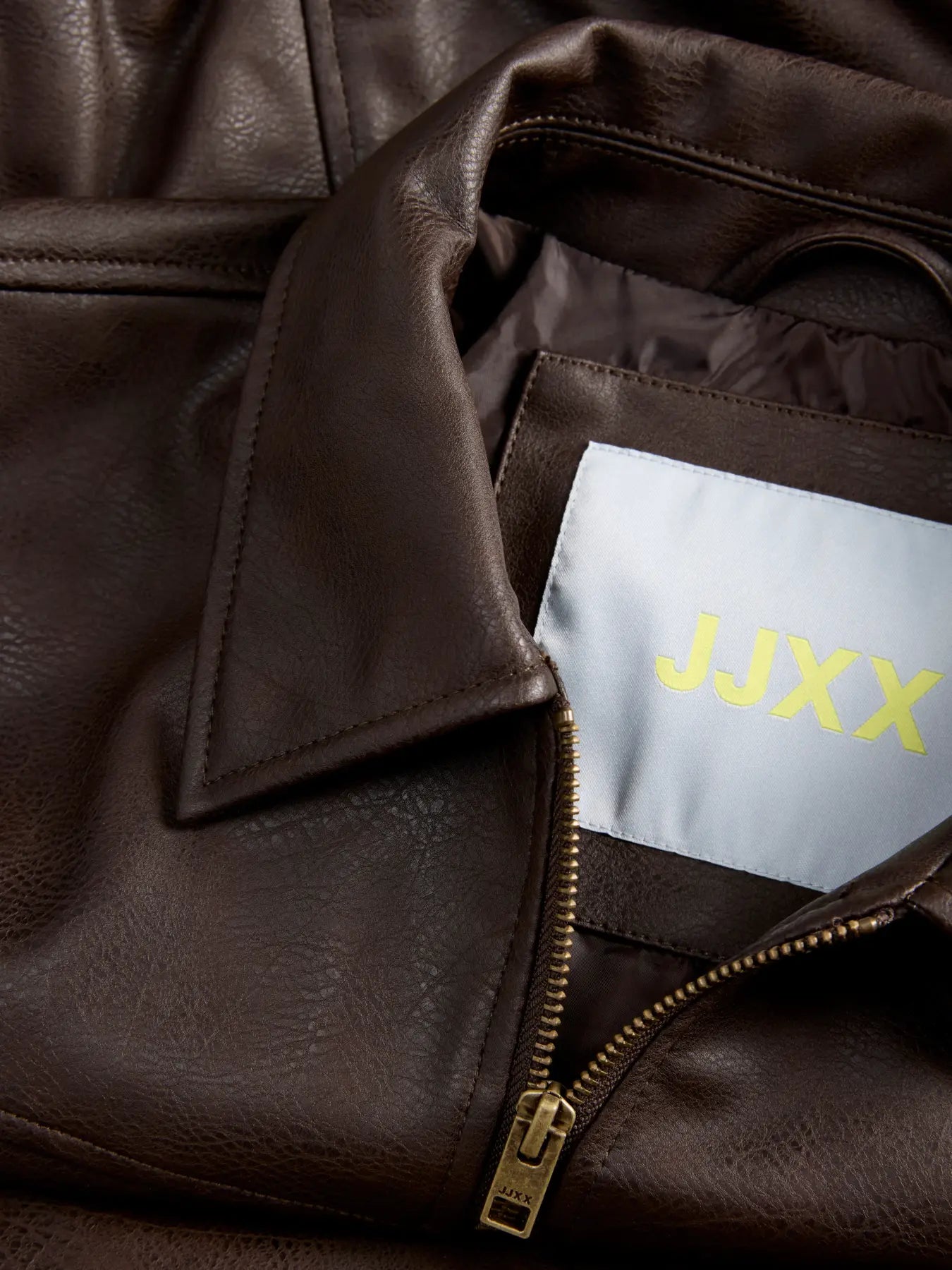 JJXX MICA FAUX LEATHER BOMBER - DEMITASSE