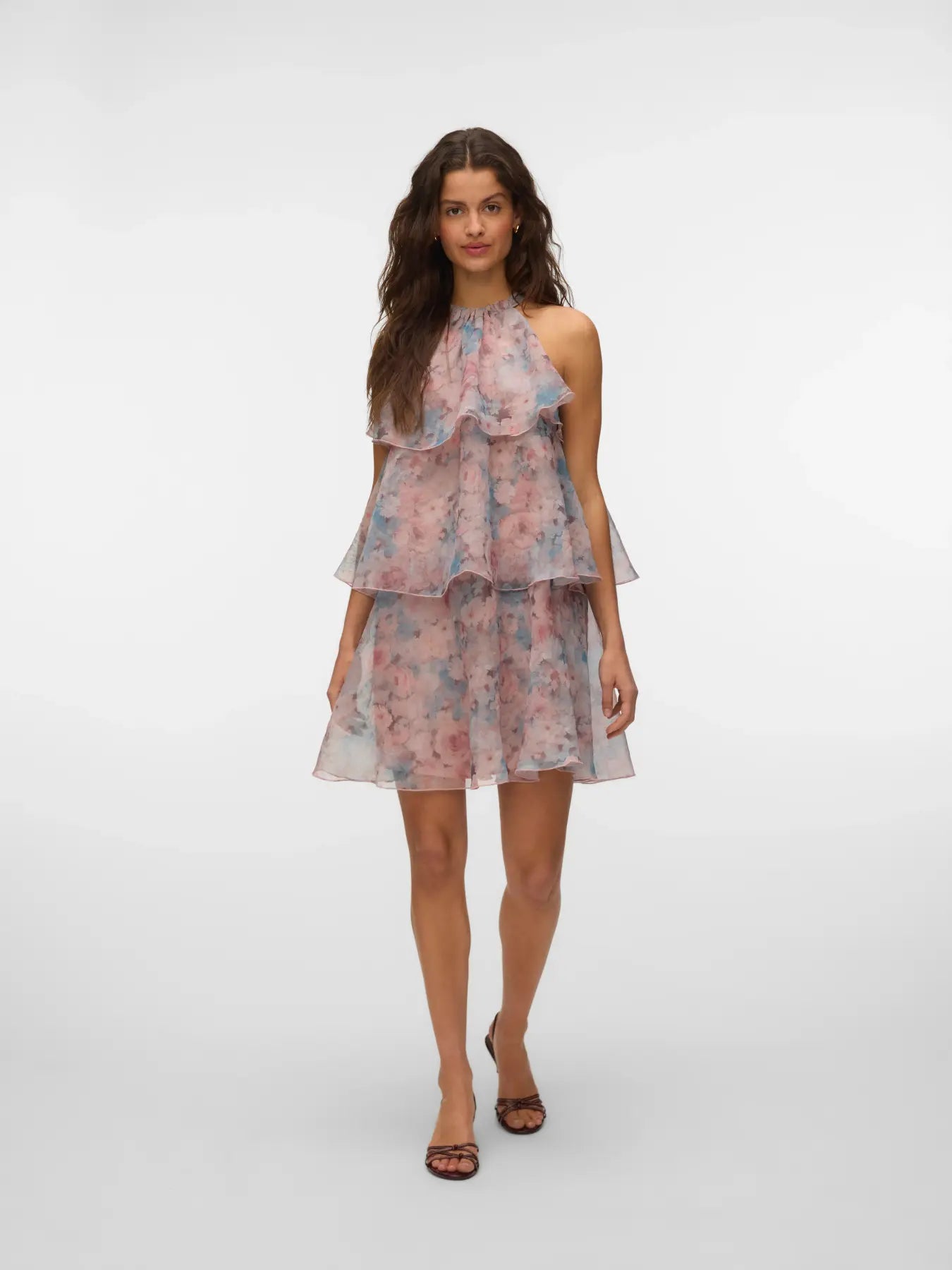 VM SABINA FLOUNCE DRESS - BURLWOOD