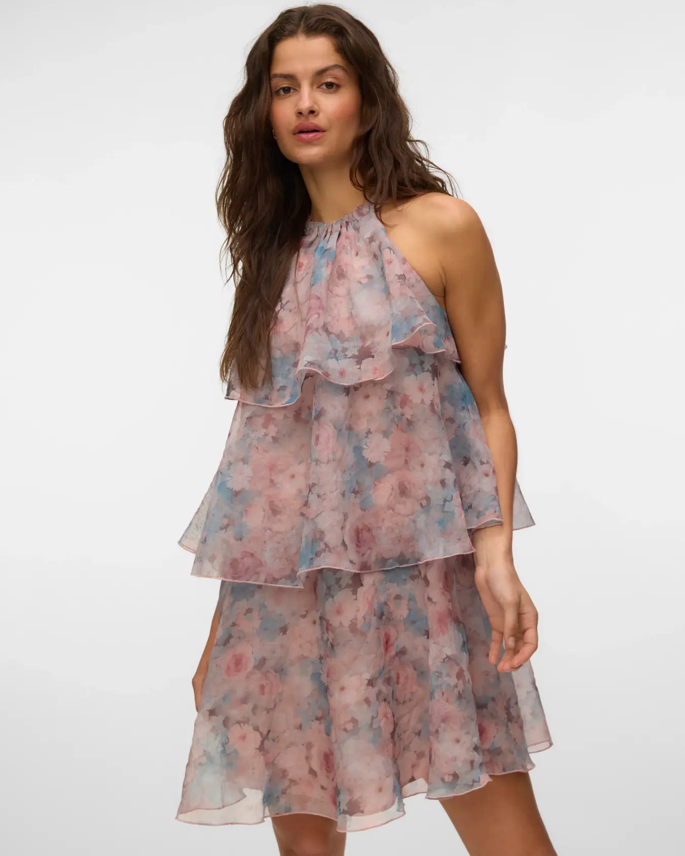 VM SABINA FLOUNCE DRESS - BURLWOOD