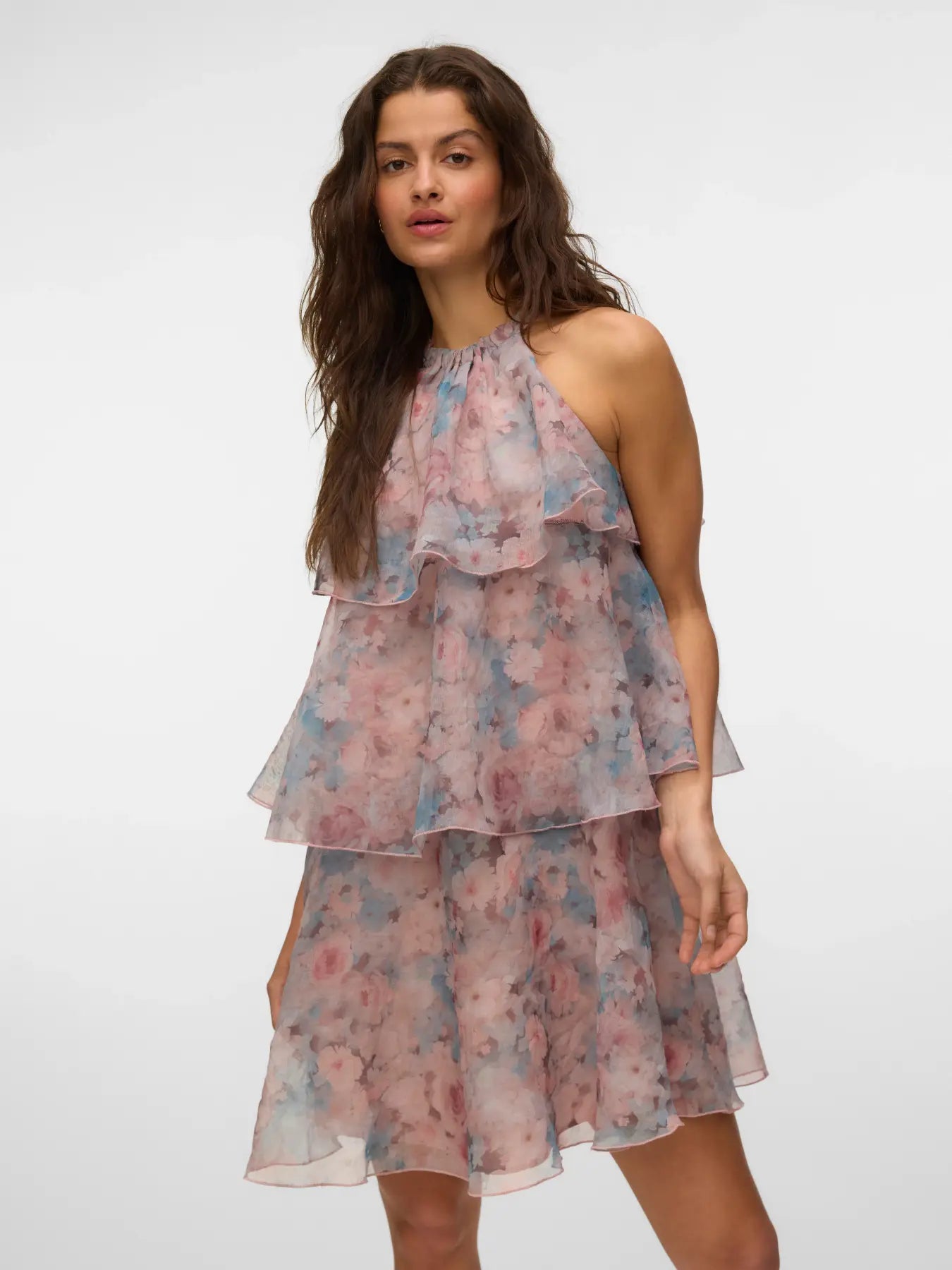 VM SABINA FLOUNCE DRESS - BURLWOOD
