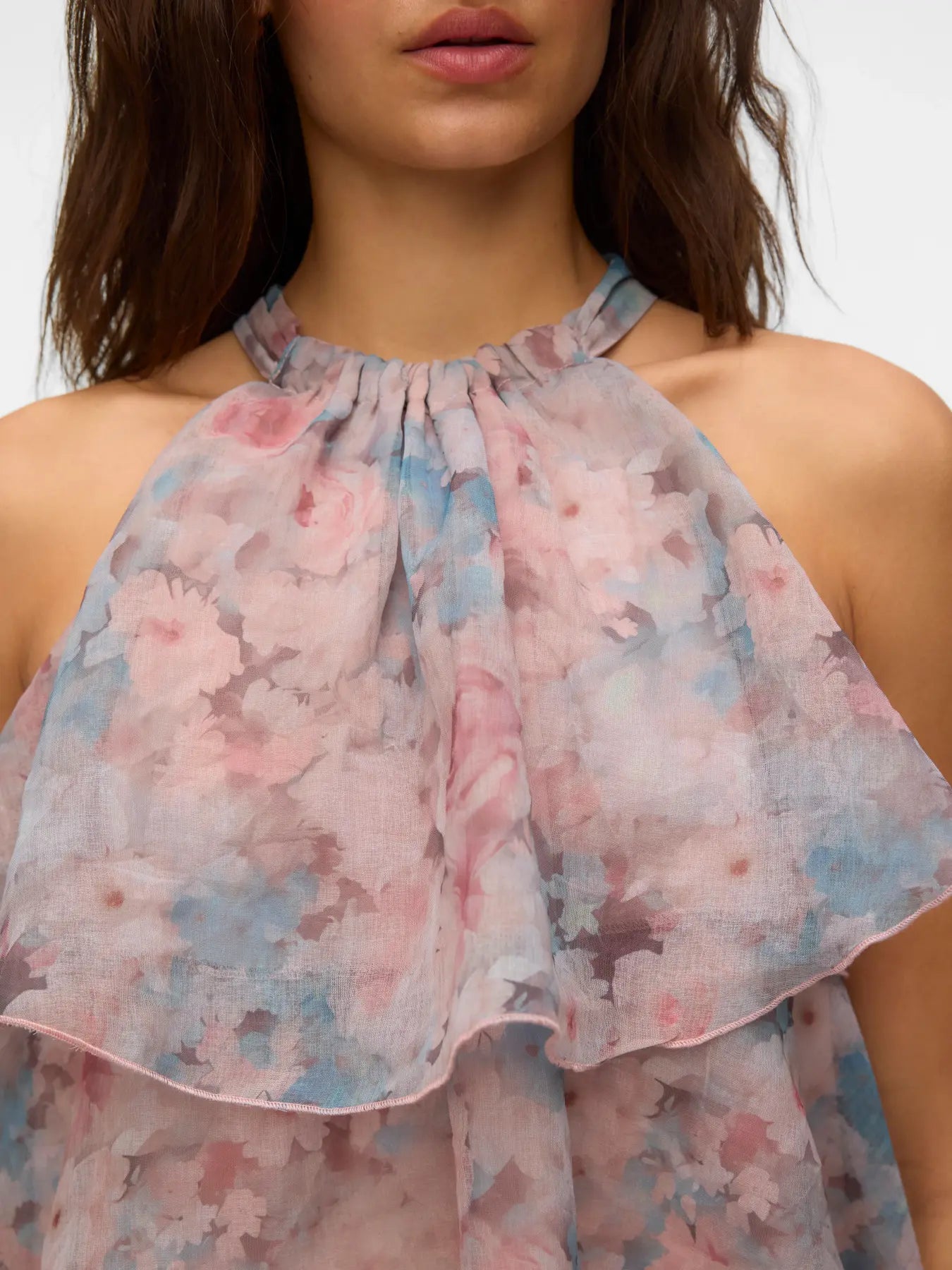 VM SABINA FLOUNCE DRESS - BURLWOOD