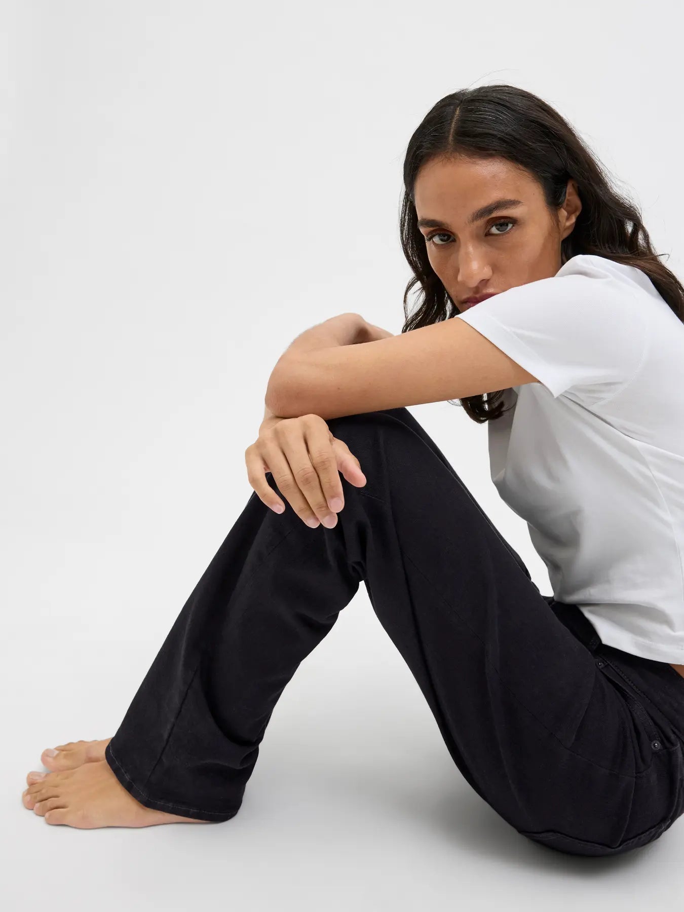 JJXX NICE MW DENIM PANTS - BLACK DENIM