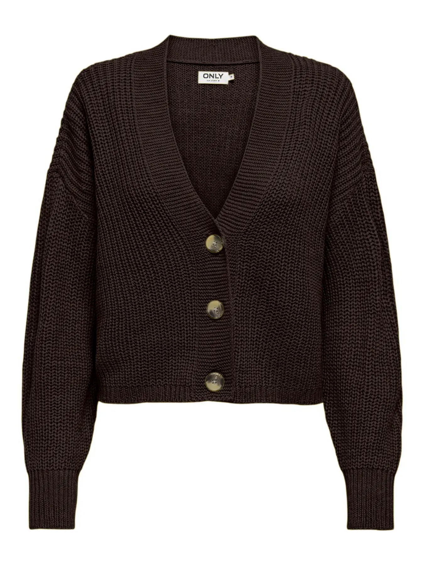 VM CAROL V NECK CARDIGAN - CHOCOLATE TORTE