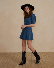 RYLEE + CRU LEVI MINI DRESS - INDIGO