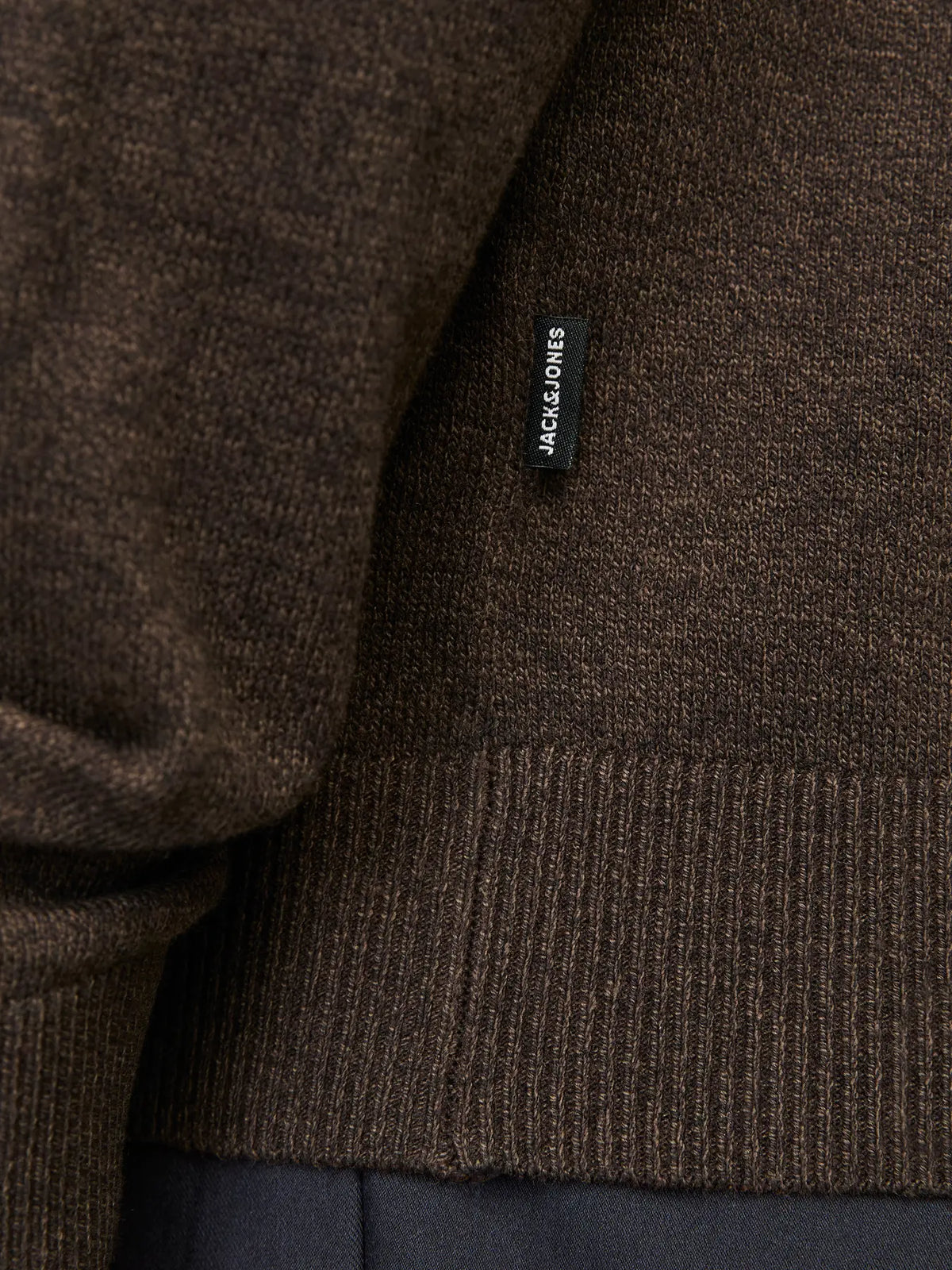 JJ EMIL KNIT HALF ZIP PULLOVER - MULCH