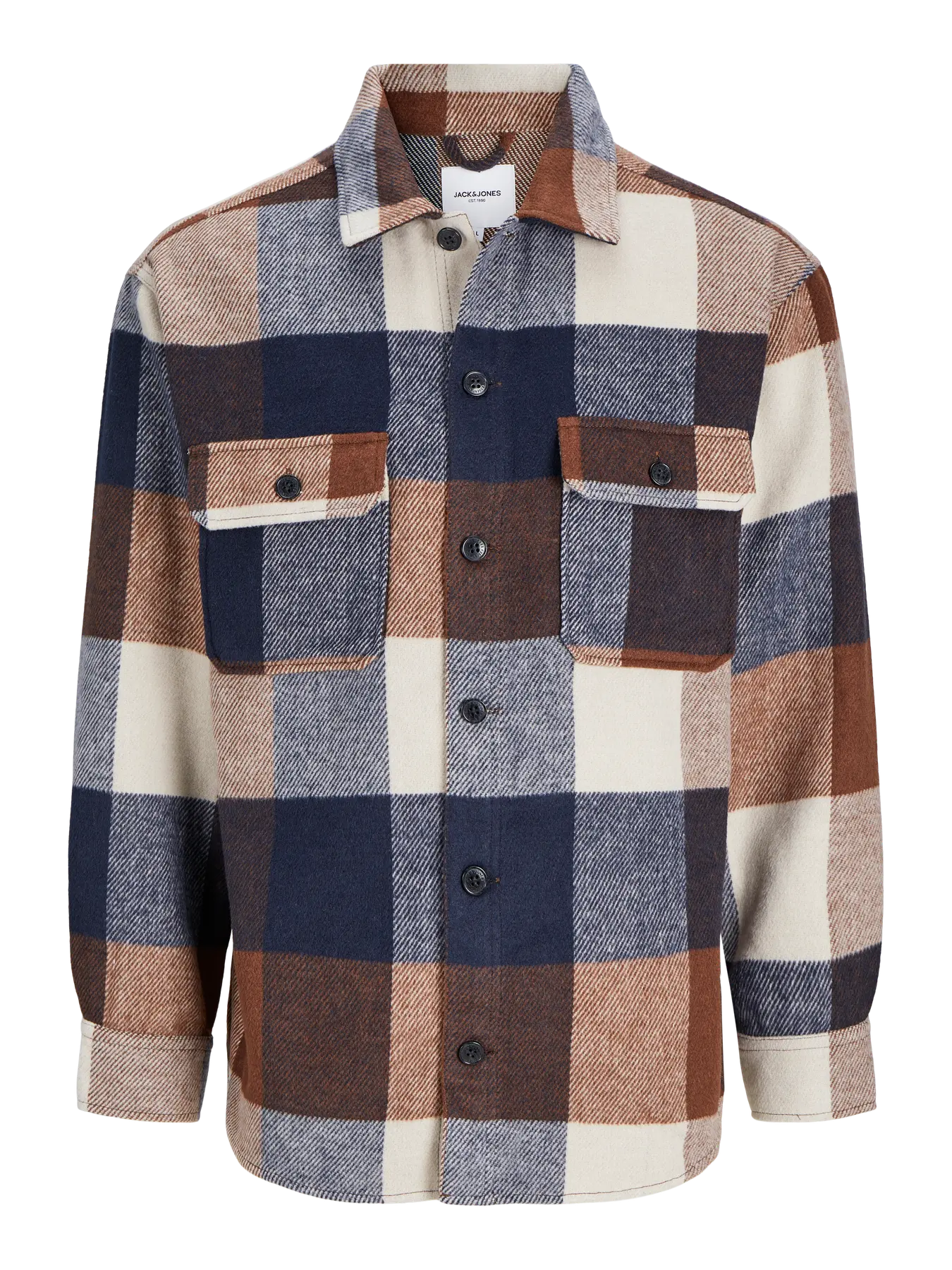 JJ BRADLEY CHECK OVERSHIRT - NAVY BLAZER