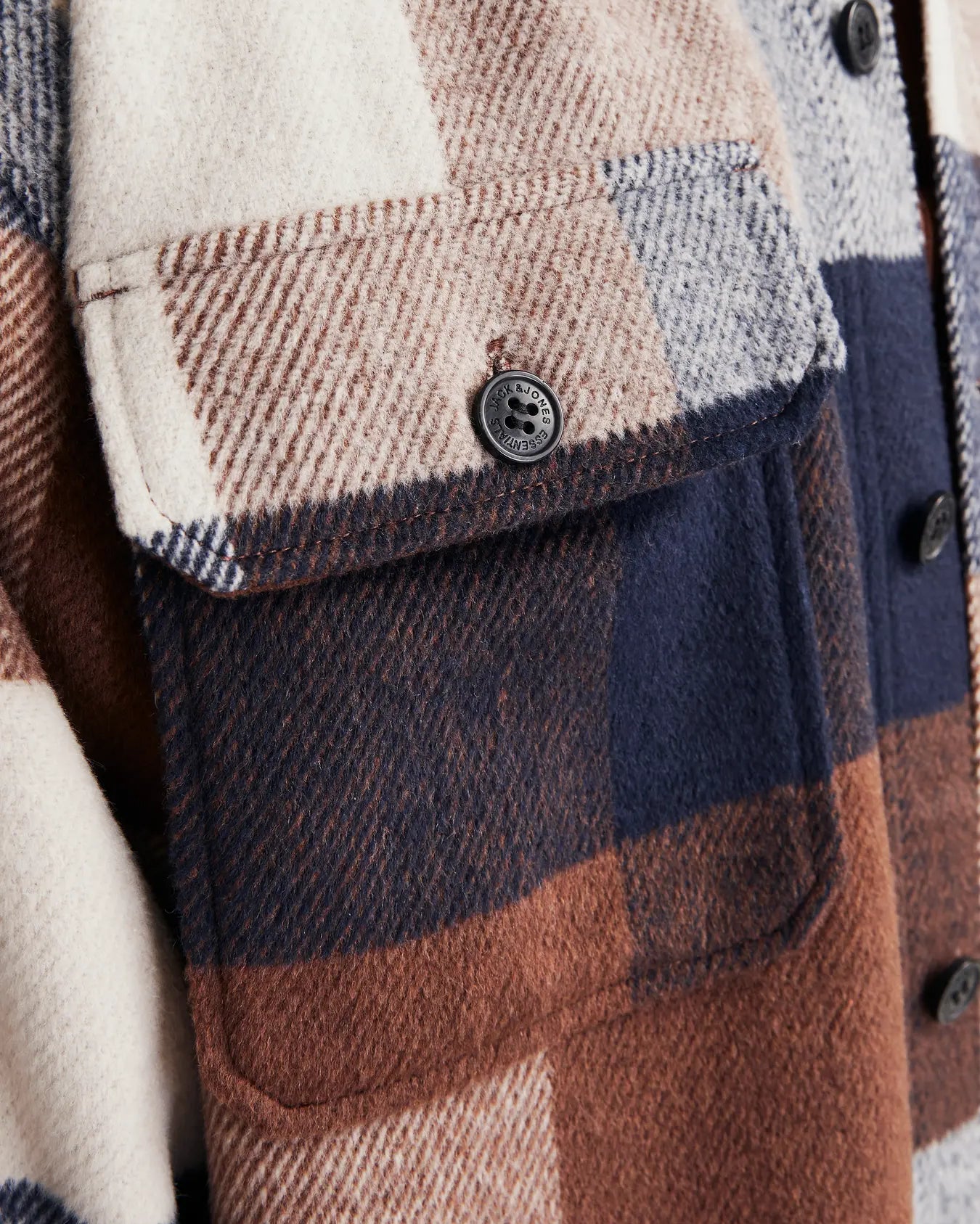 JJ BRADLEY CHECK OVERSHIRT - NAVY BLAZER