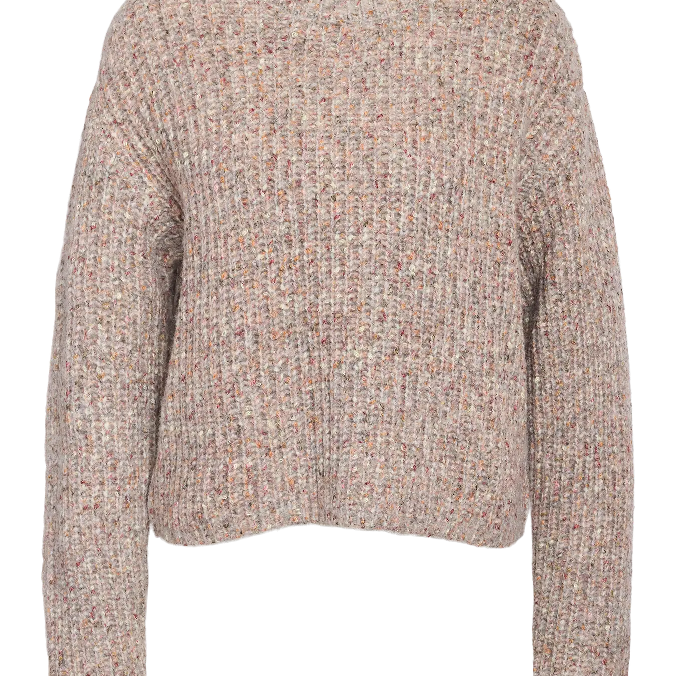 NM MARL O NECK KNIT SWEATER - LIGHT GREY MELANGE