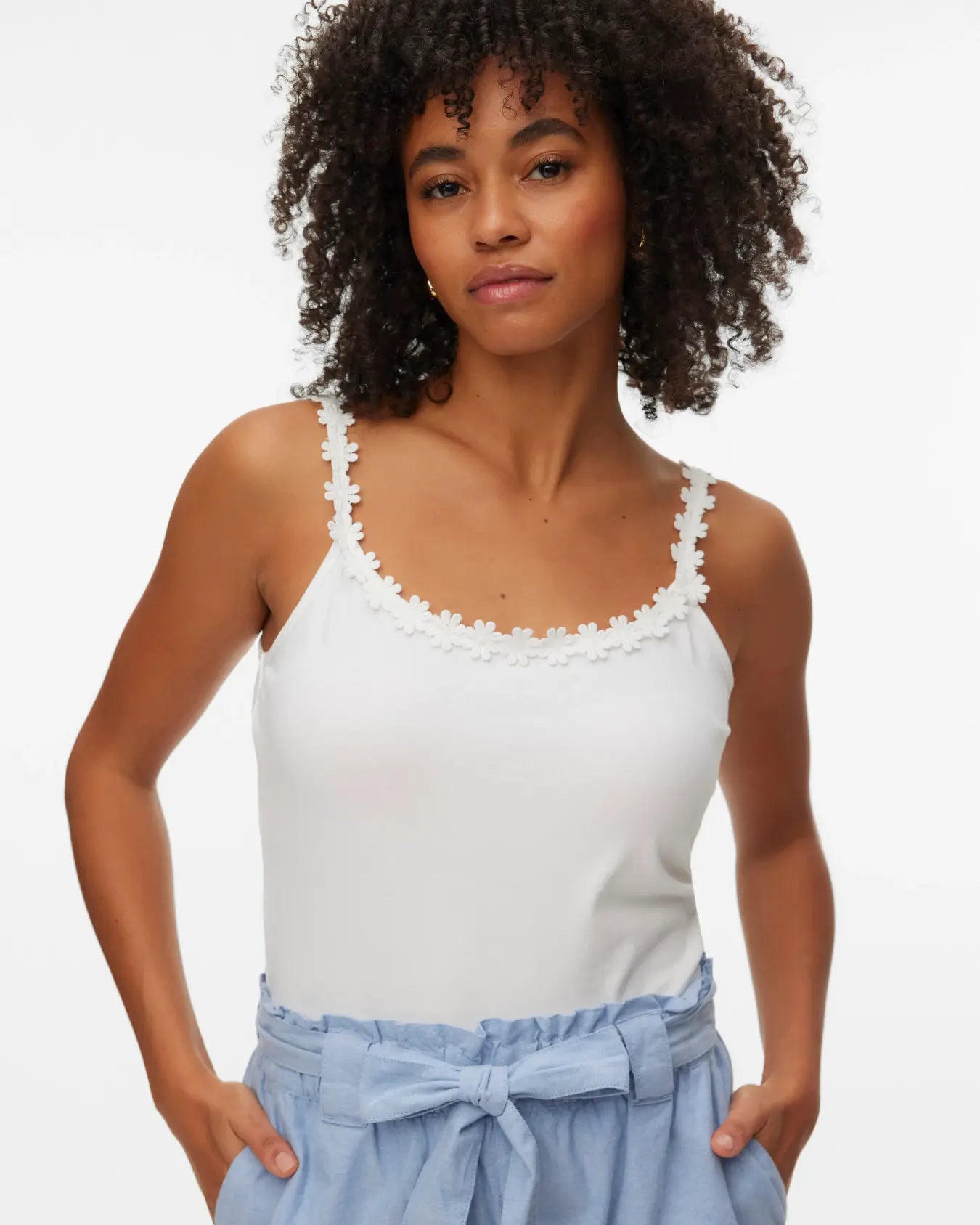VM FLORA TANK TOP - WHITE