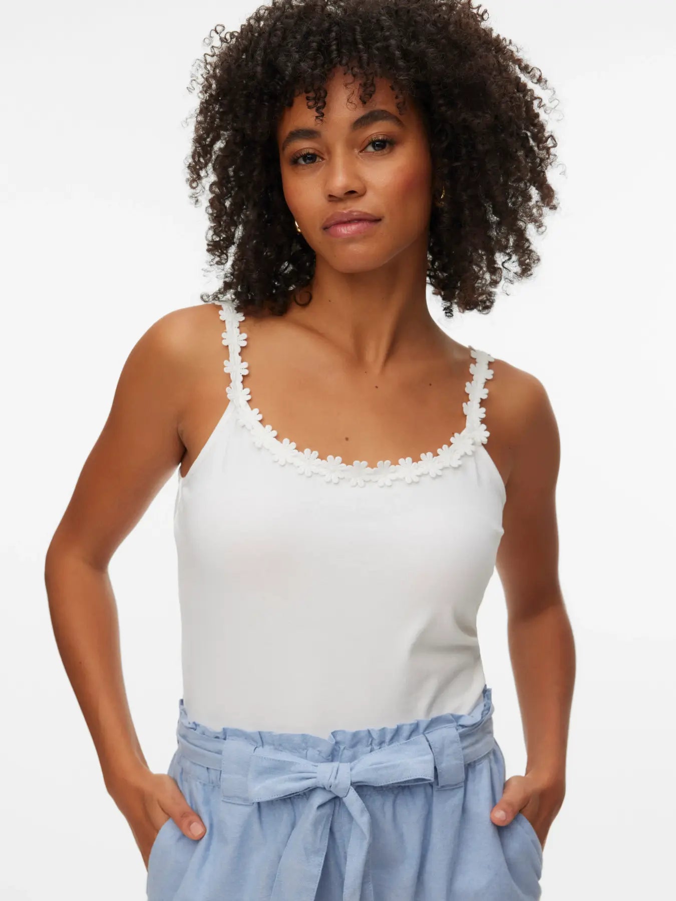 VM FLORA TANK TOP - WHITE