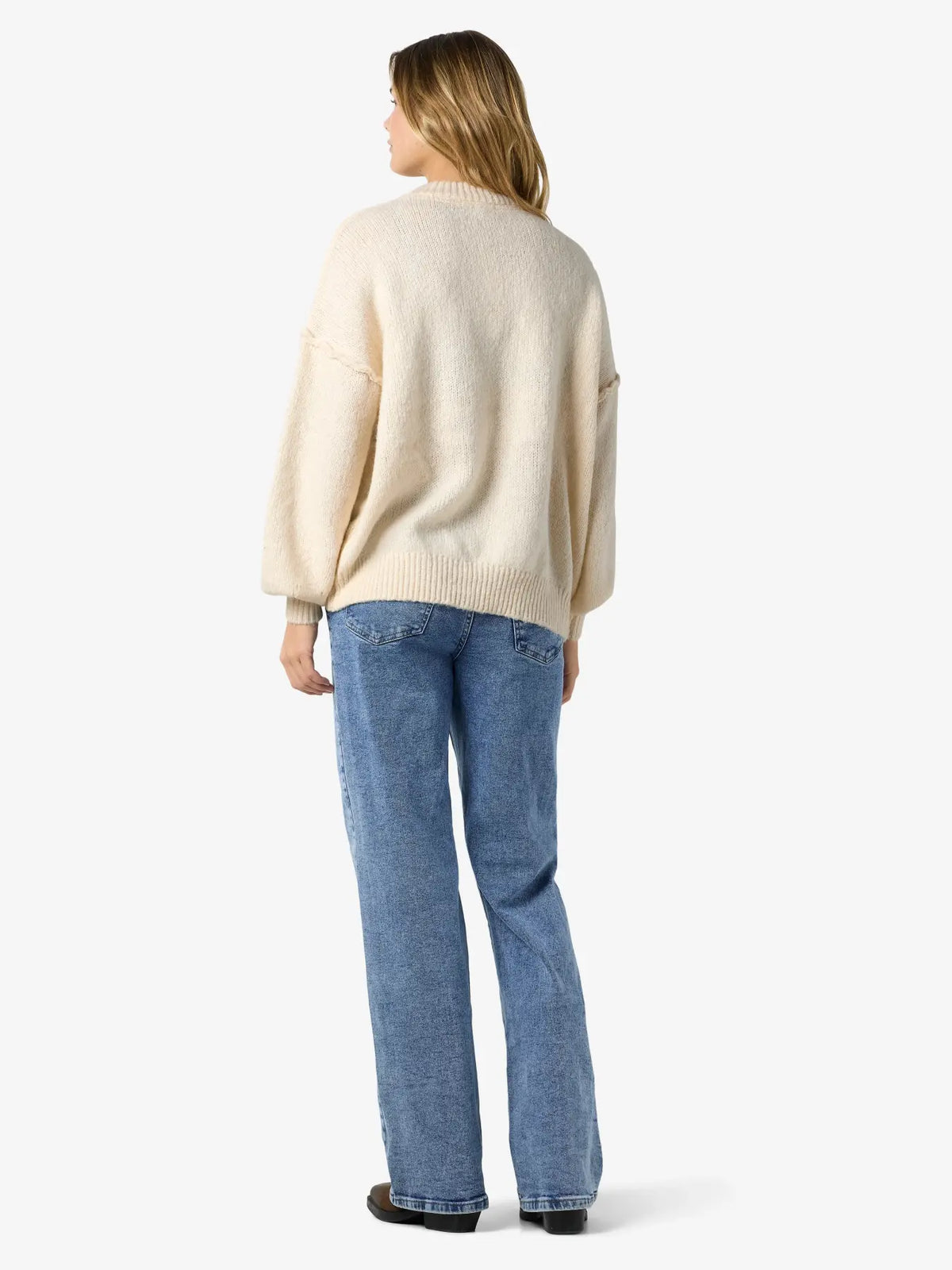 NM LUSIA O NECK KNIT PULLOVER - BIRCH