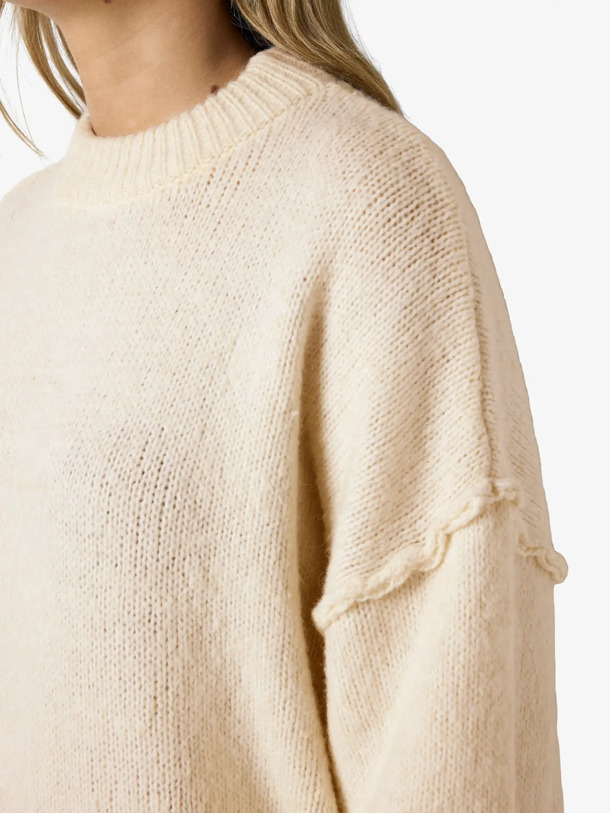 NM LUSIA O NECK KNIT PULLOVER - BIRCH