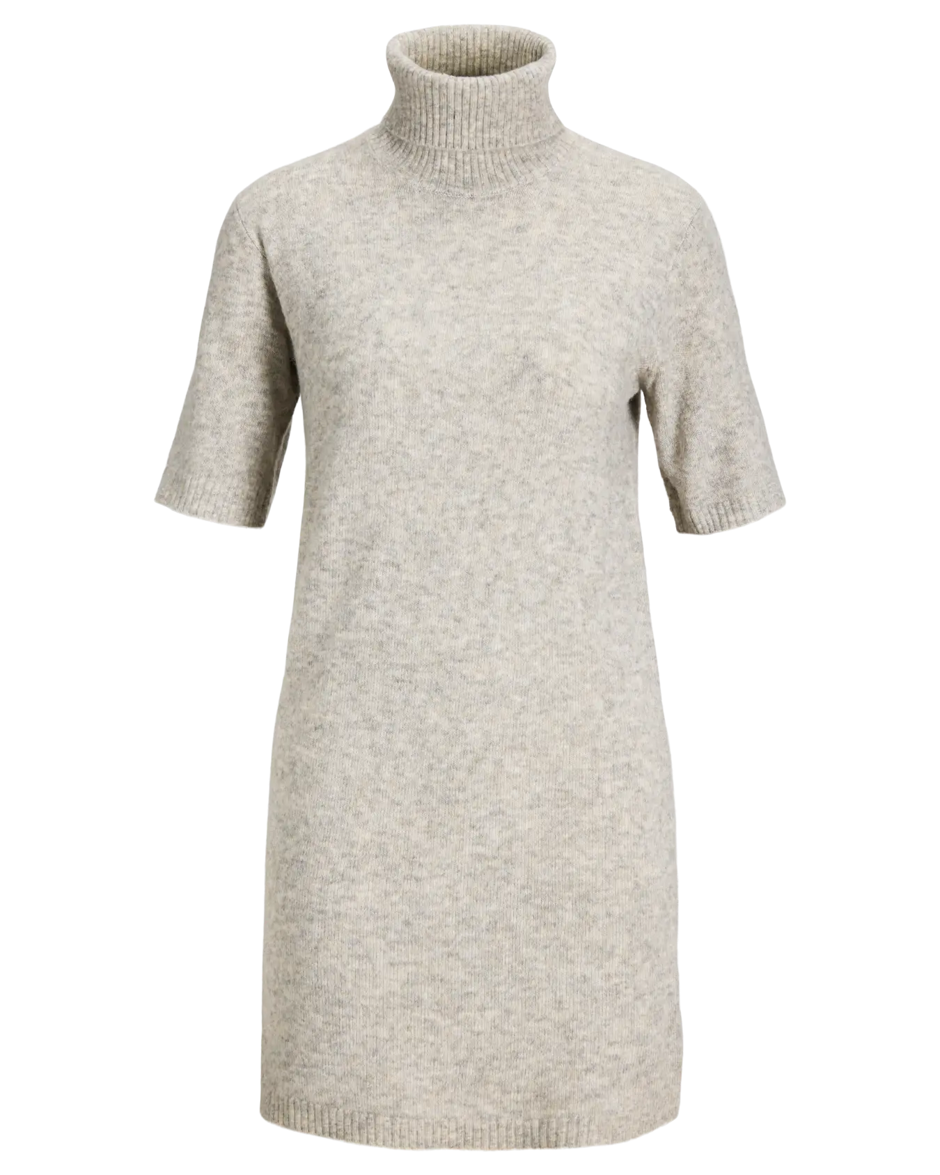 JJXX VALERIA ROLLNECK KNIT DRESS - LIGHT GREY MELANGE