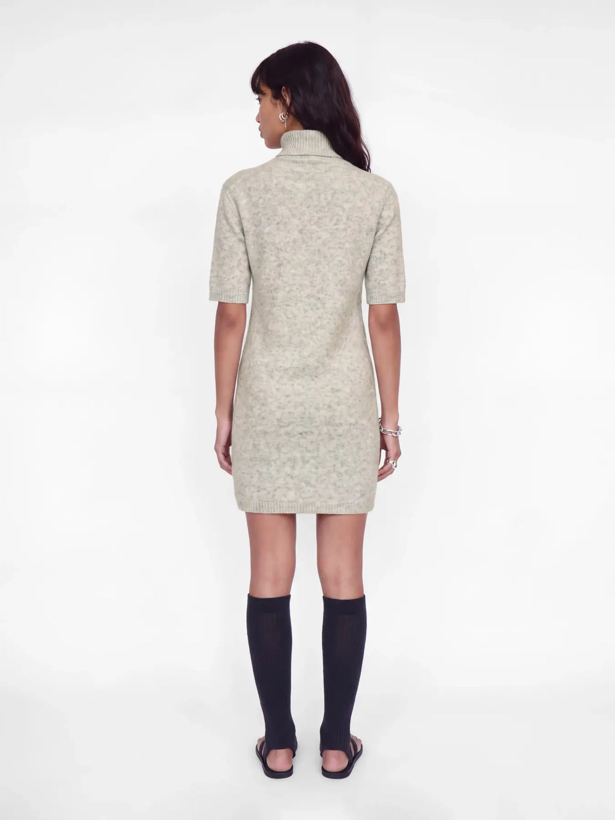 JJXX VALERIA ROLLNECK KNIT DRESS - LIGHT GREY MELANGE