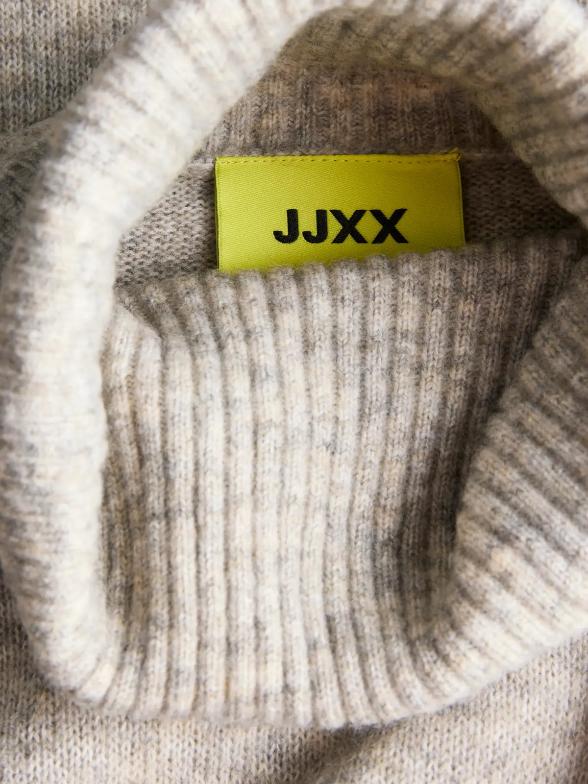 JJXX VALERIA ROLLNECK KNIT DRESS - LIGHT GREY MELANGE