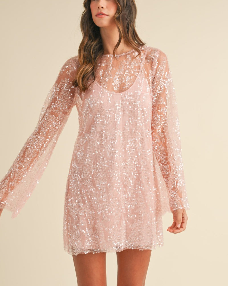 SCARLETT SEQUIN DRESS - PINK