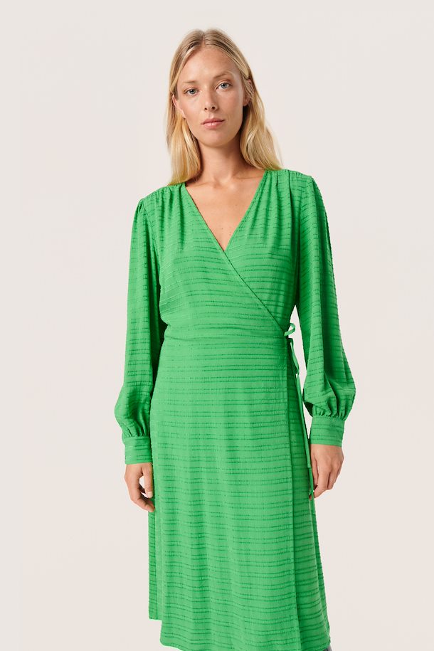 CATINA WRAP DRESS - MEDIUM GREEN