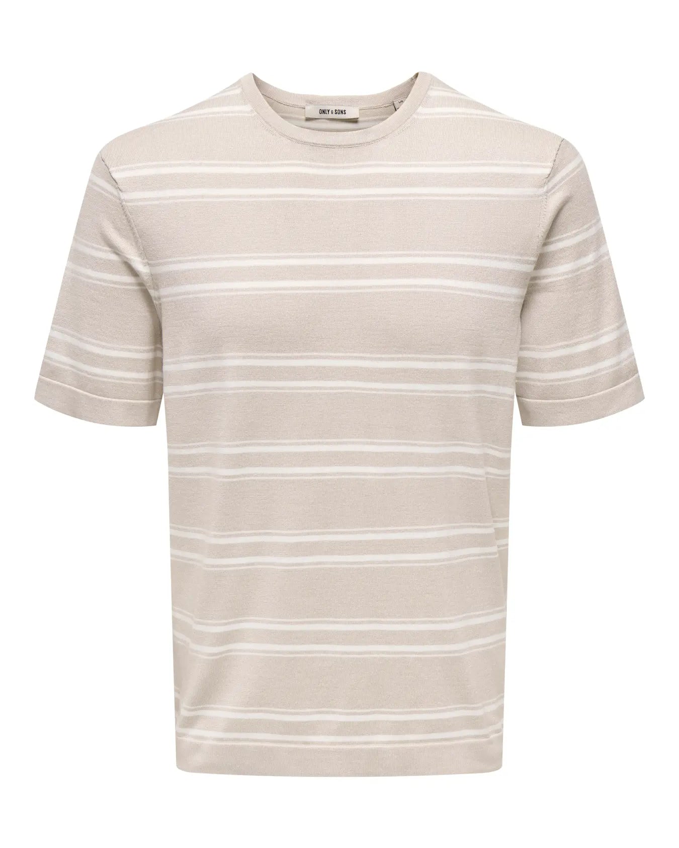 ONLY + SONS WYLER STRIPED TEE - SILVER LINING