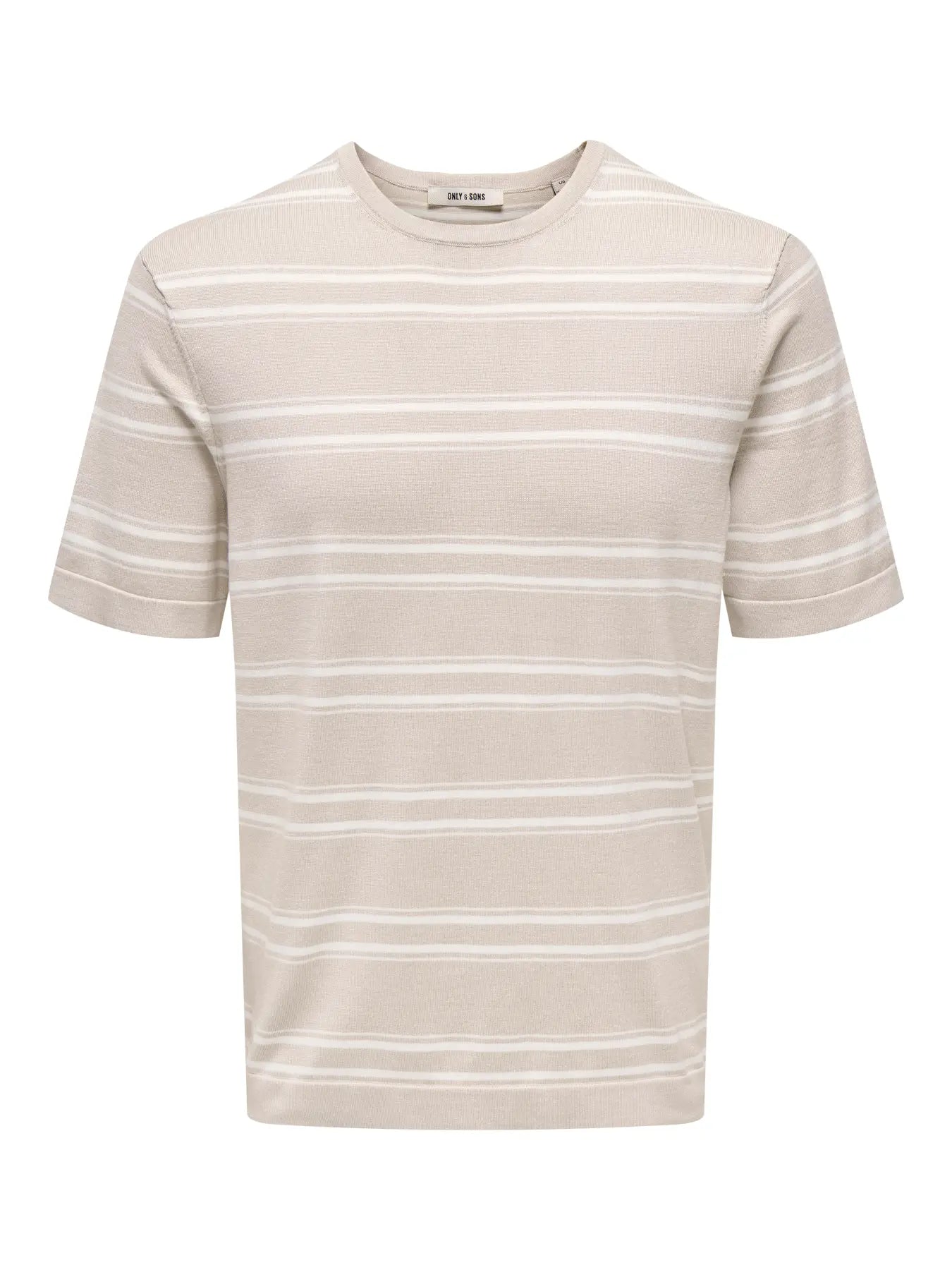ONLY + SONS WYLER STRIPED TEE - SILVER LINING