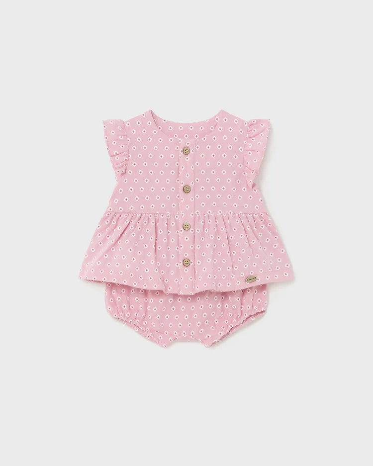 MAYORAL PRINTED SHORTS SET - PINK