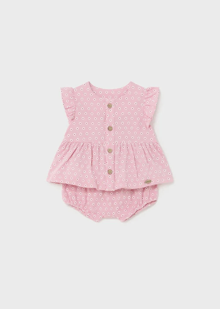 MAYORAL PRINTED SHORTS SET - PINK