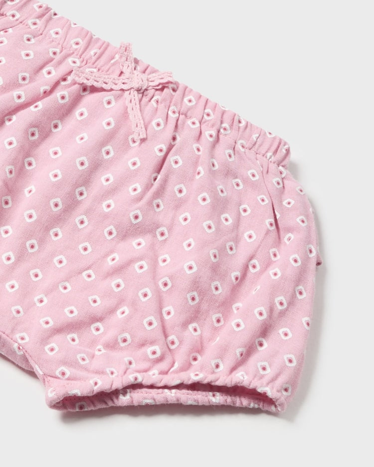 MAYORAL PRINTED SHORTS SET - PINK