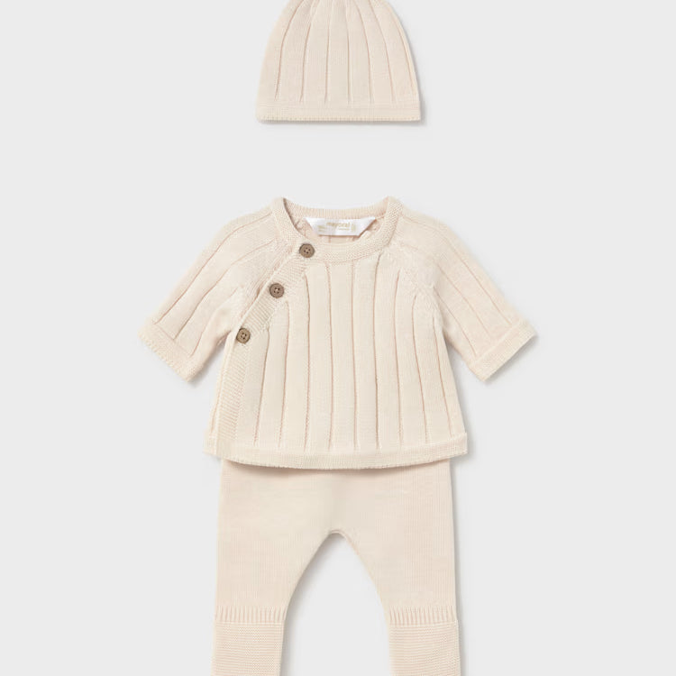 MAYORAL PANT SWEATER + HAT SET - POTTERY