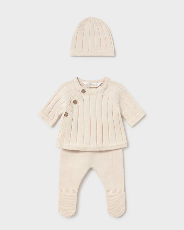 MAYORAL PANT SWEATER + HAT SET - POTTERY