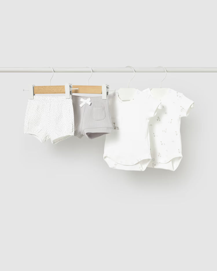 MAYORAL 2PC BLOOMER + BODYSUIT SET - SILVER