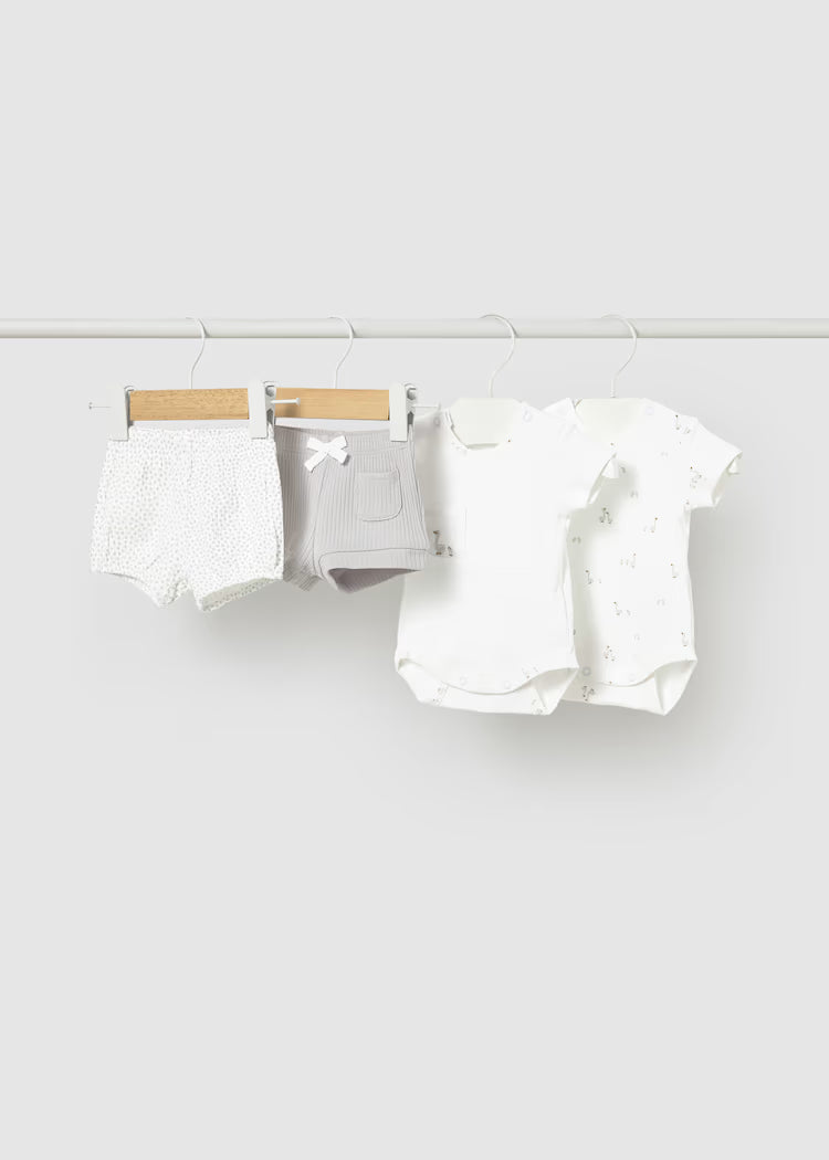 MAYORAL 2PC BLOOMER + BODYSUIT SET - SILVER